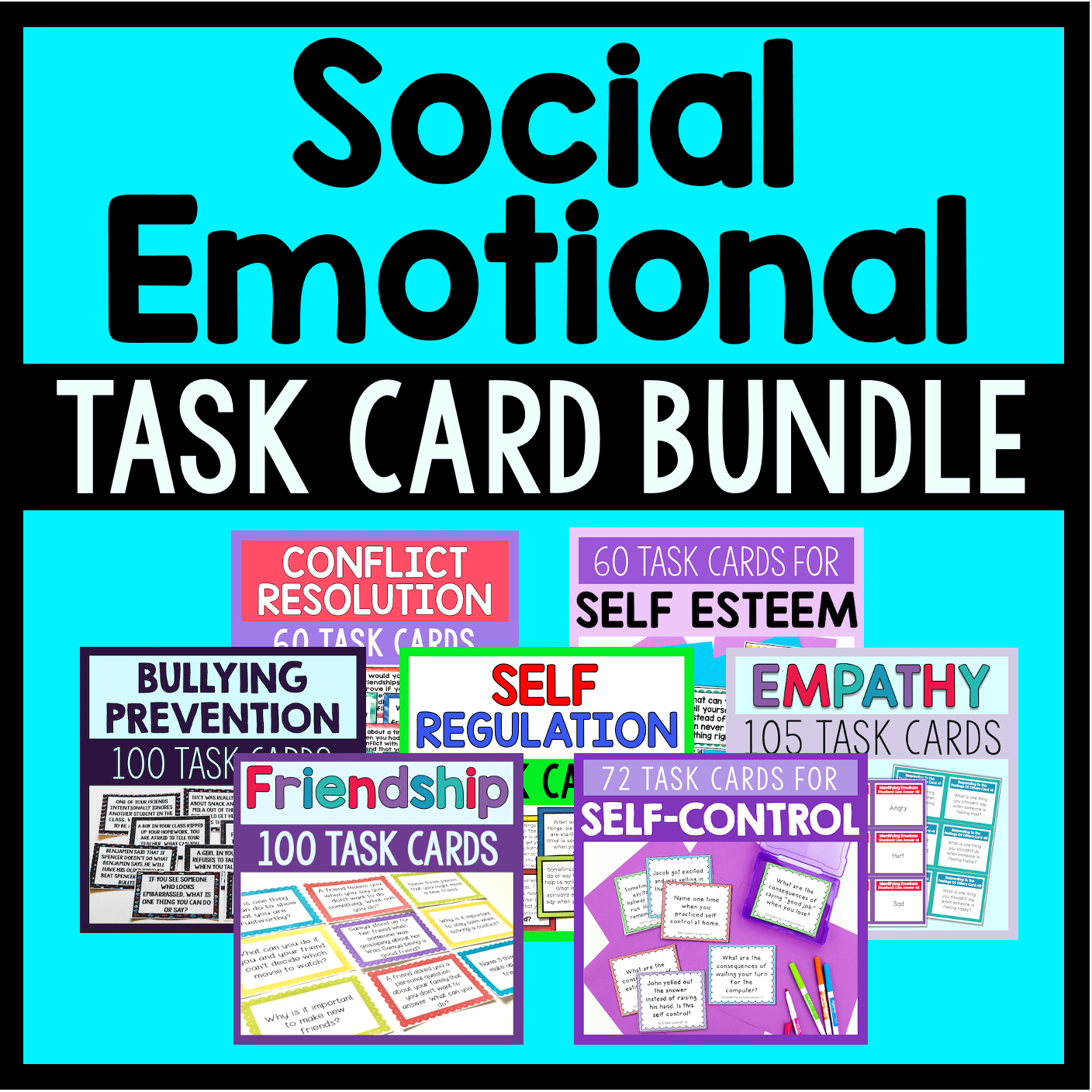 Social Emotional Learning Task Cards Bundle