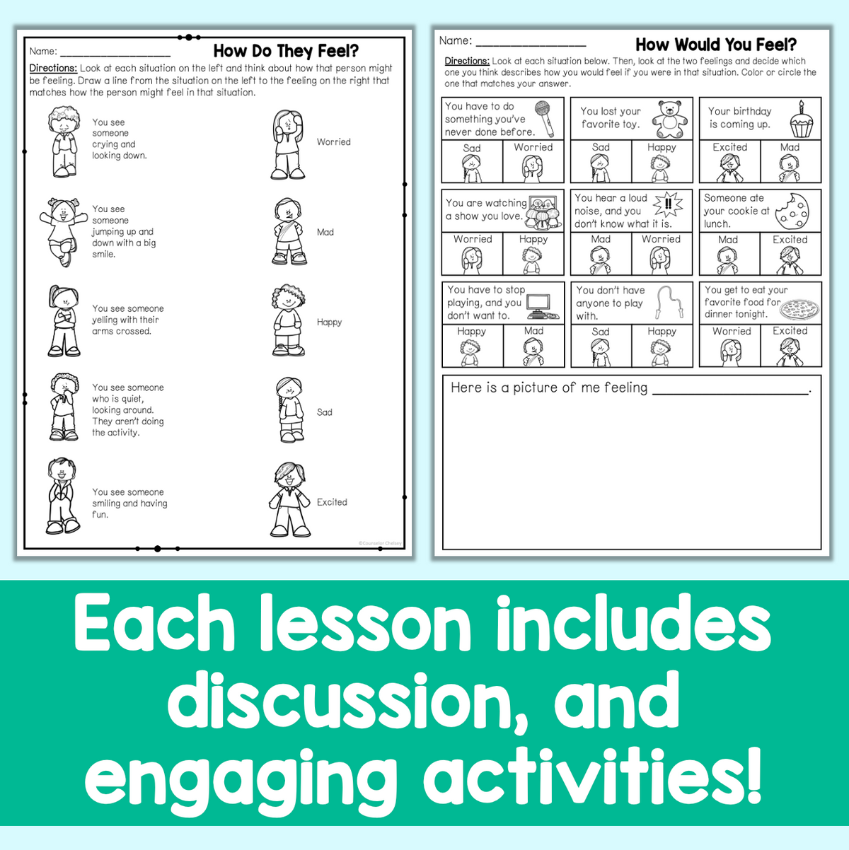 Each lesson includes discussion and engaging activities