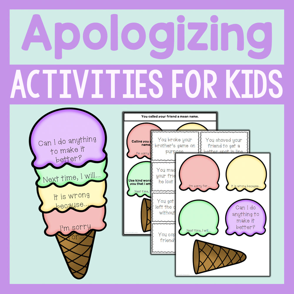 Apologizing Activities For Kids