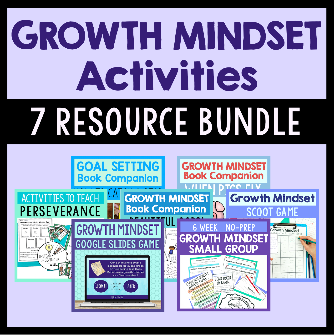Growth Mindset Activities 7 Resource Bundle