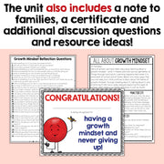 Educational materials with text and graphics on a pink background