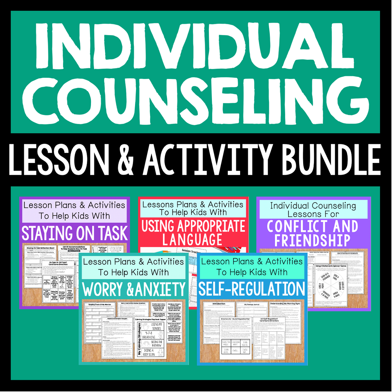 Individual Counseling Lesson & Activity Bundle