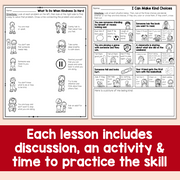 Each lesson includes discussion, an activity and time to practice the skill