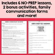 Educational materials with text on a pink background