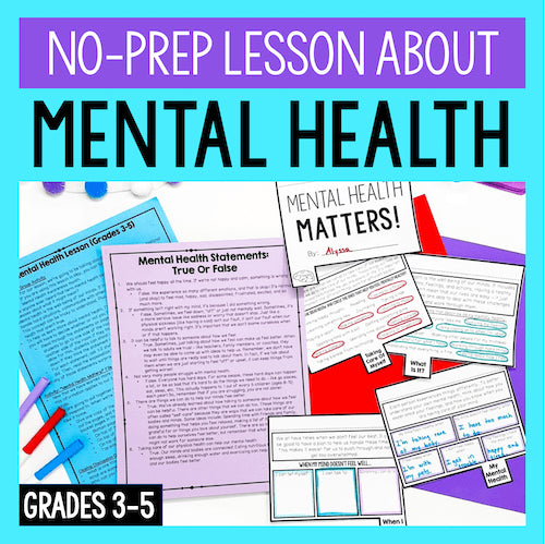 No-Prep  Lesson About Mental Health For Grades 3-5