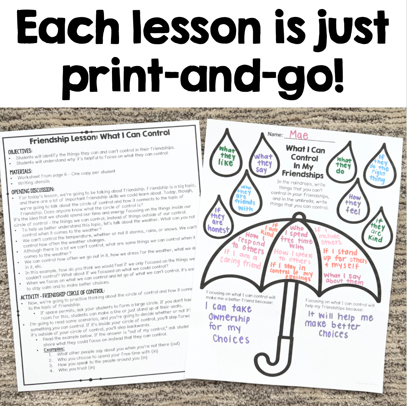 Each lesson is just print-and-go