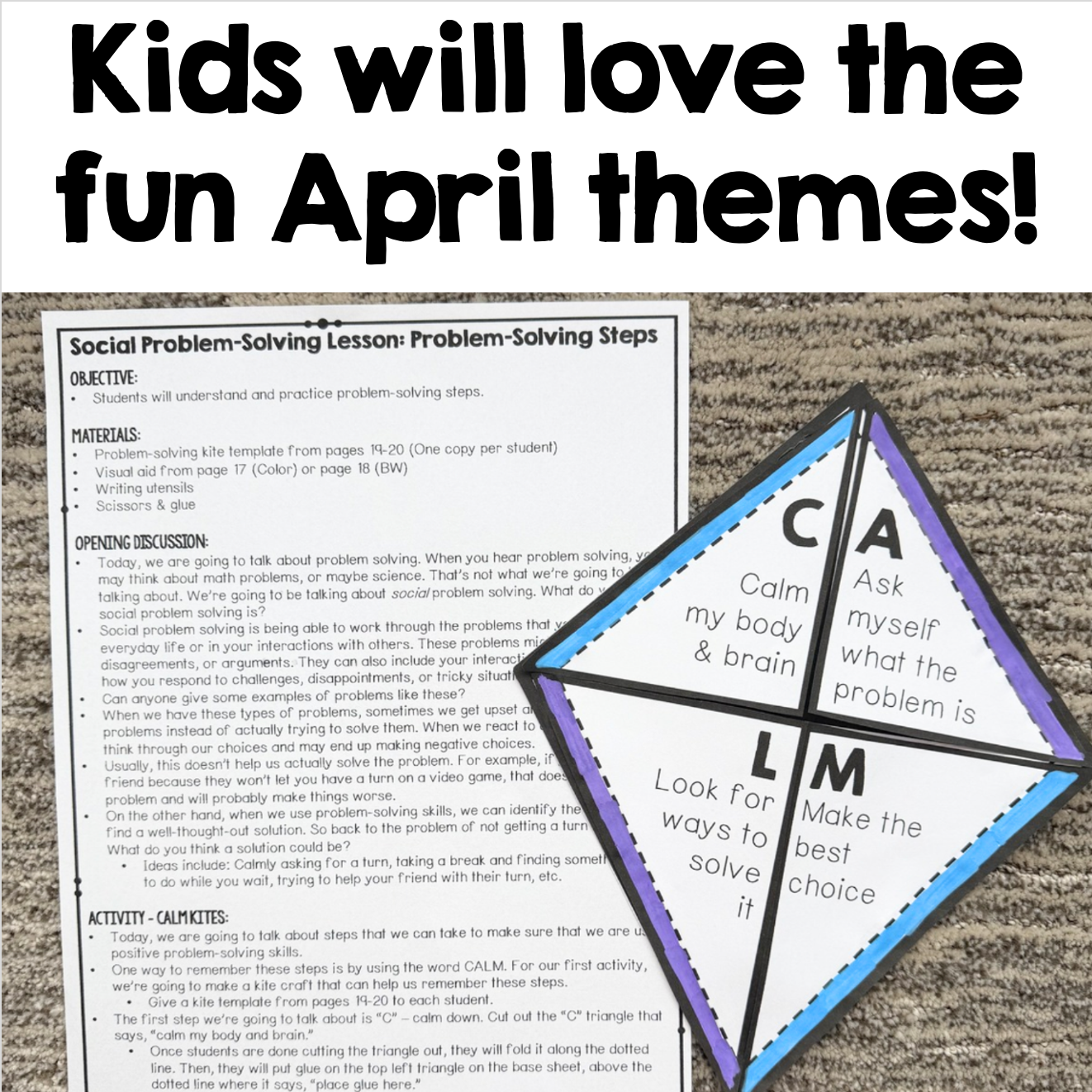 Kids will love the fun April themes