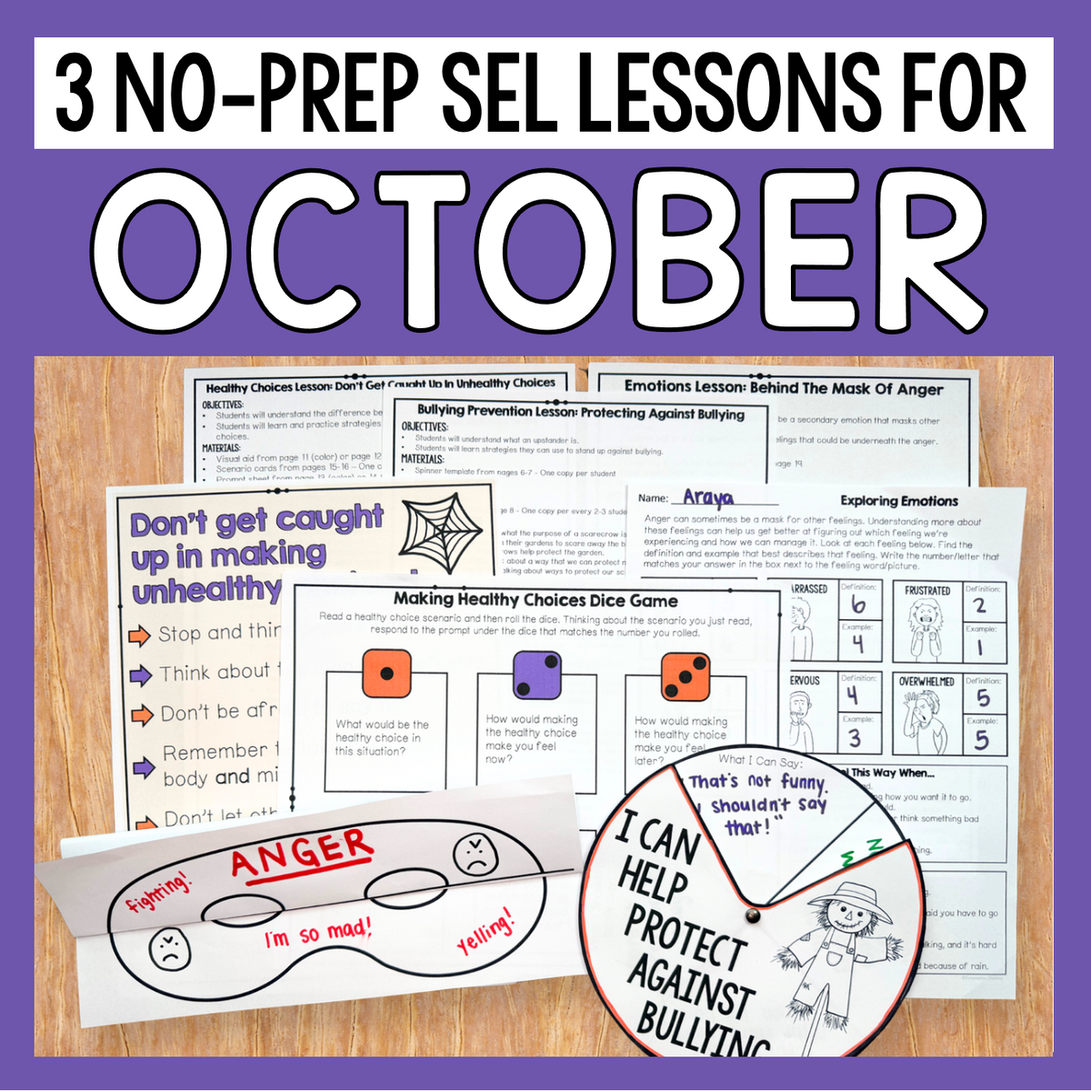 3 No-Prep SEL Lessons For October