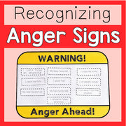 Sheet with 'WARNING! Anger Ahead!' text on a red background