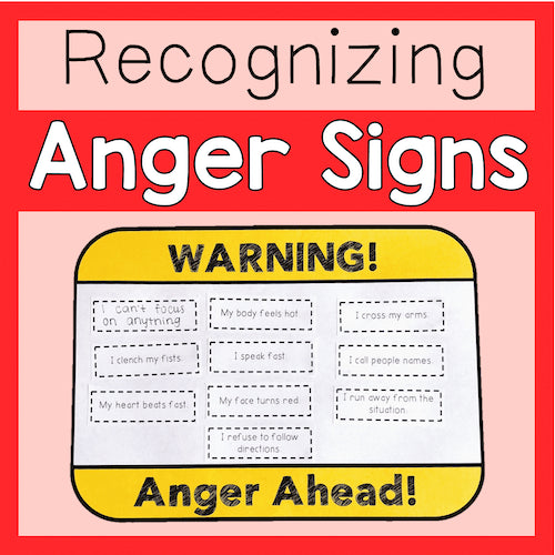 Sheet with 'WARNING! Anger Ahead!' text on a red background