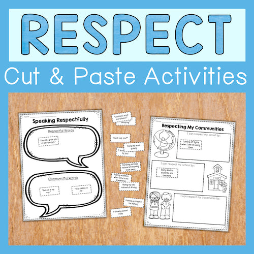 Respect Cut and Paste Activities For Kids