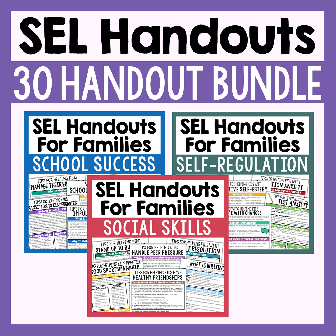 SEL Handouts 30 Handout Bundle