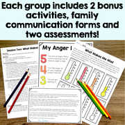 Each group includes 2 bonus activities, family communication forms and two assessments!