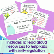 Educational materials for children with a purple background and text about read-aloud resources.