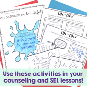 Educational materials with text on a colorful background