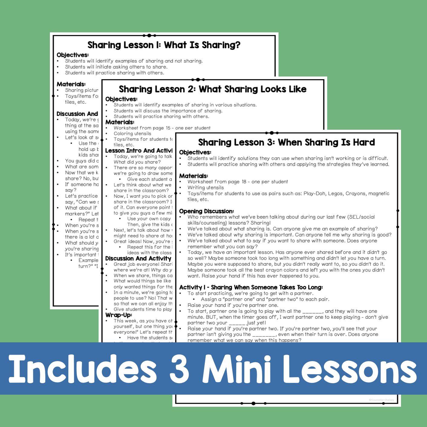 Includes 3 Mini Lessons