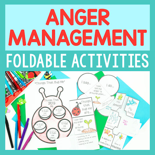 Anger Management Foldable Activities - Spring Themed