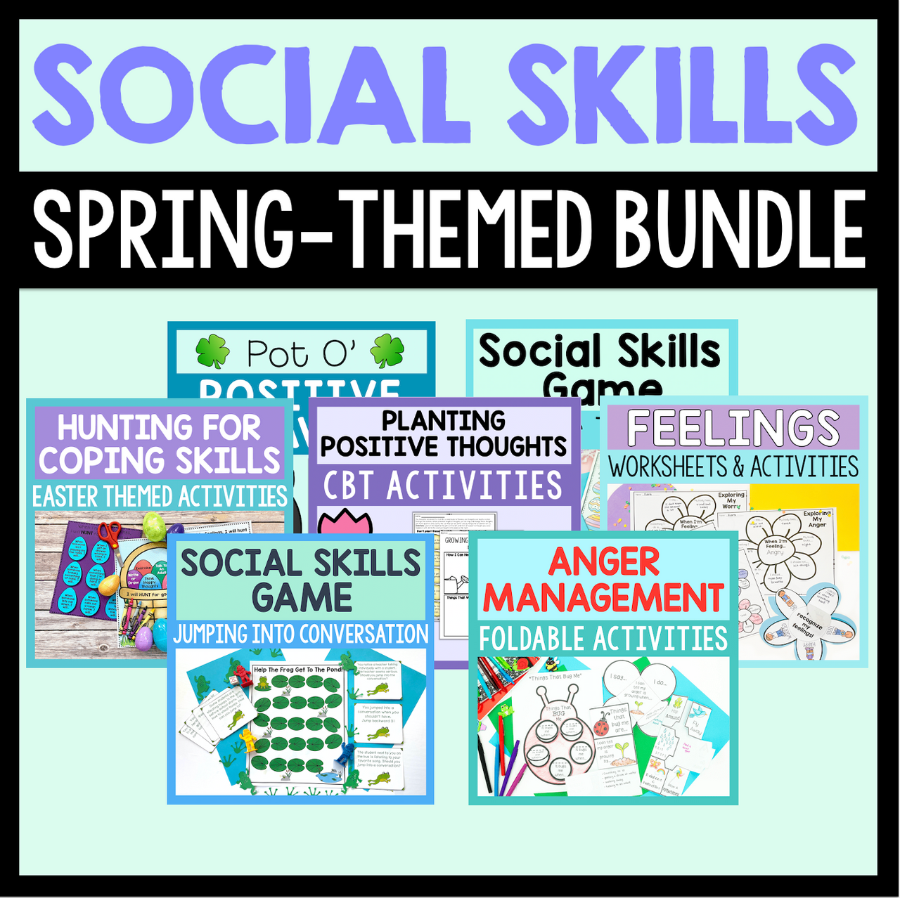 Social Skills Spring-Themed Bundle With 7 Resources